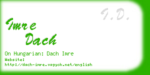 imre dach business card